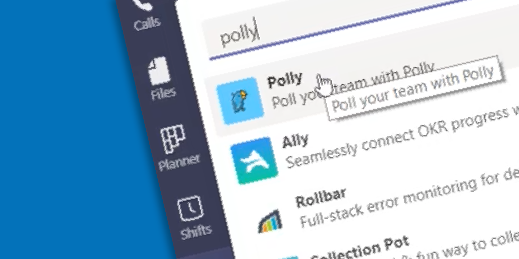 Screenshot of Polly App in Microsoft Teams